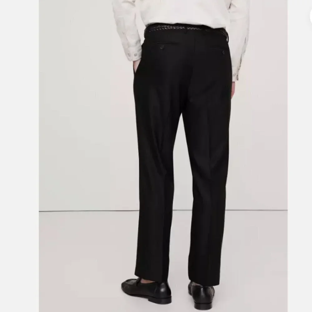 Banana Republic Mens 31x32 Black Modern Classic Plain Weave Trouser Pants RT$140